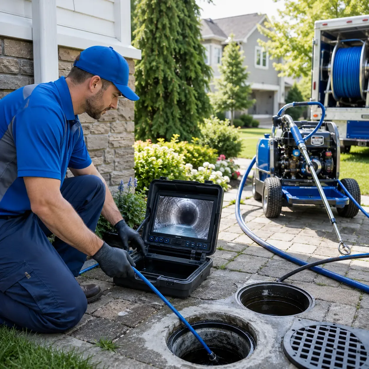 Outdoor drain cleaning professionals serving Panna Maria, TX