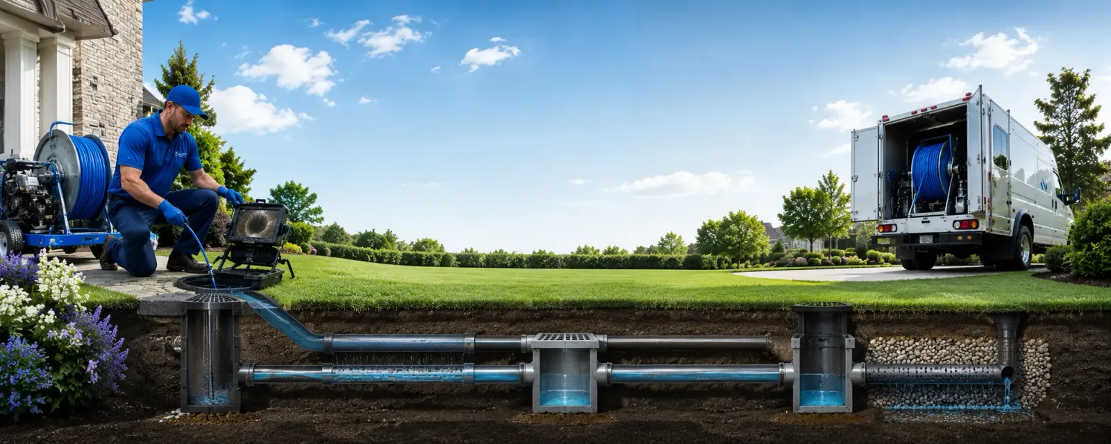 Outdoor drain cleaning information for Panna Maria, TX
